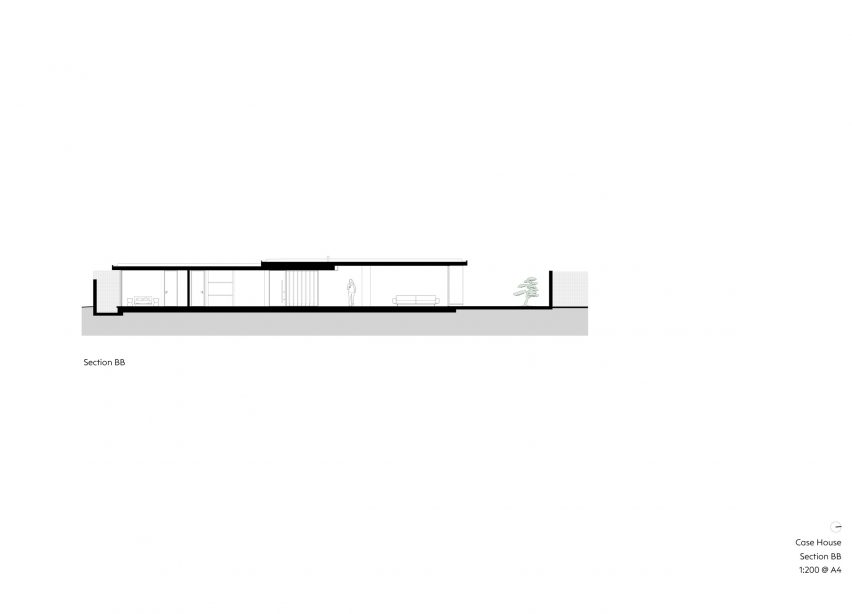 Section of Case House by Ström Architects