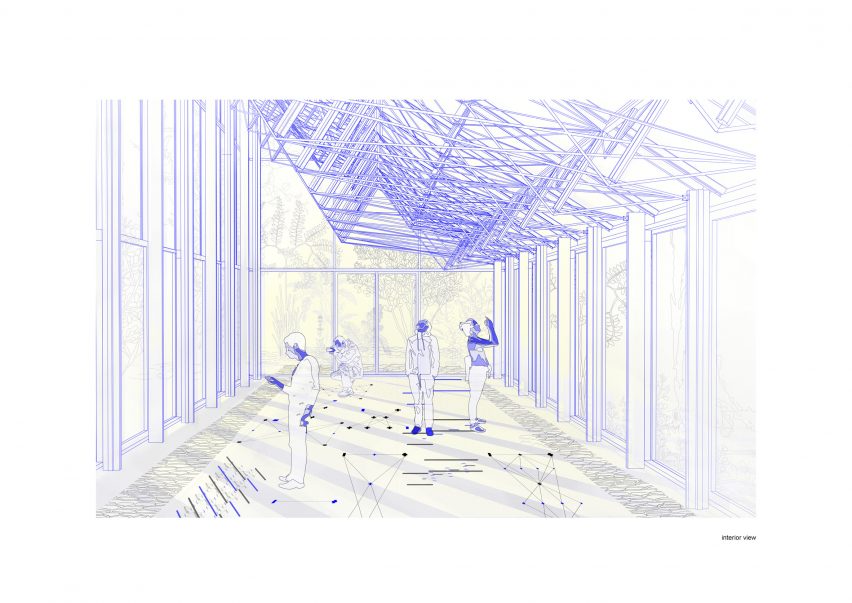 Drawing of Mendell's Greenhouse