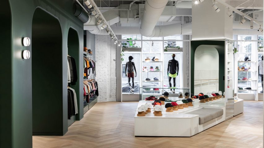 MRDK uses arches and mosaics for Ciele Athletics store in Montreal