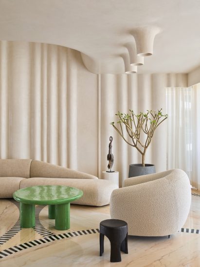 Living room of home in Bangalore by FADD Studio