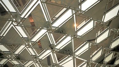 Close up view of panels