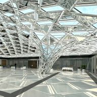 Glass canopy at Buffalo AKG art Musem