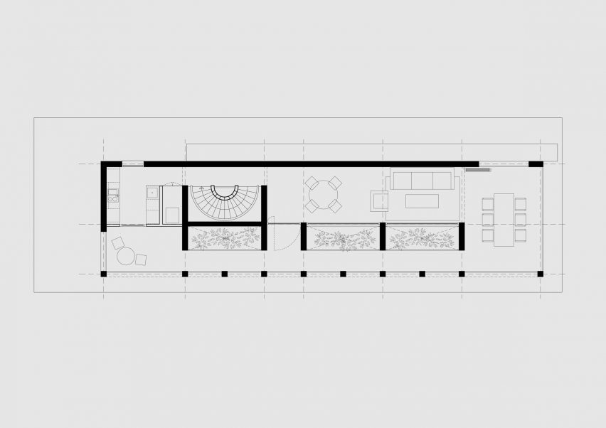 First floor plan of Na Mine House