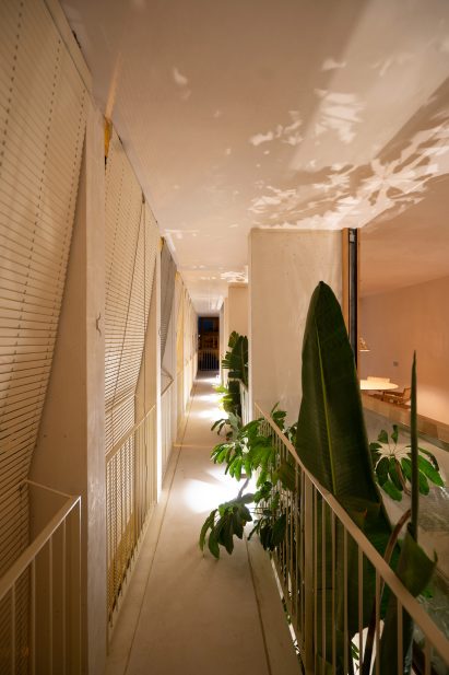 Interior image of a walkway at Na Mime House