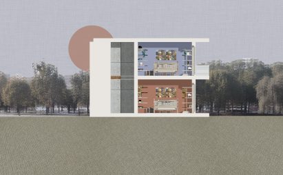 Sectional drawing of