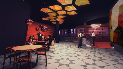 Rendering showing interior of restaurant