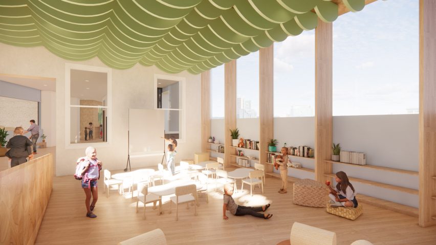 Rendering showing interior of