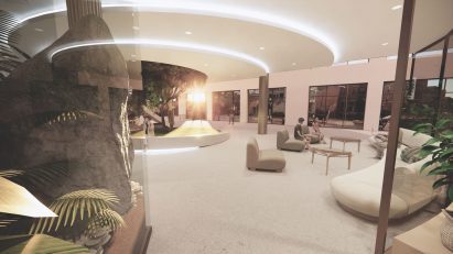 Render of a plant hotel