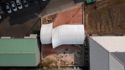 Aerial view of office relaxation space by SukCholMok