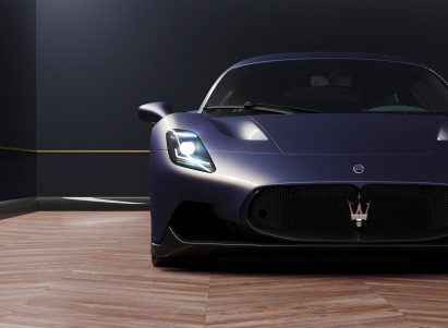 Maserati sports car in Night Interaction blue