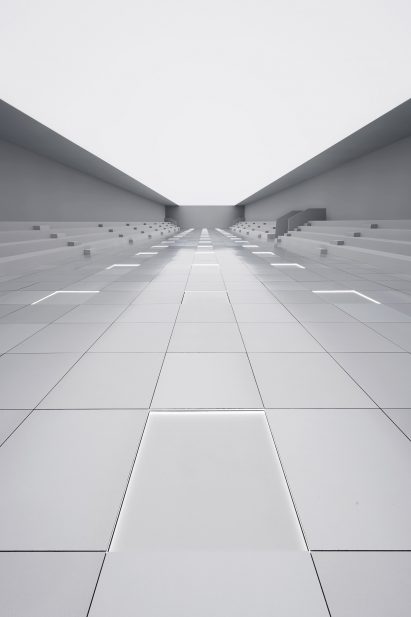 Interior of the Dior mens show