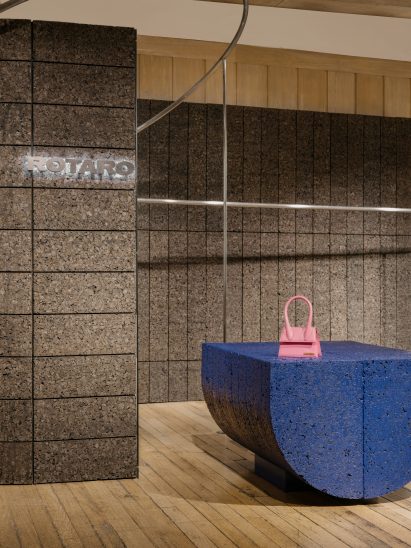 Cork column at Rotaro pop-up in Liberty
