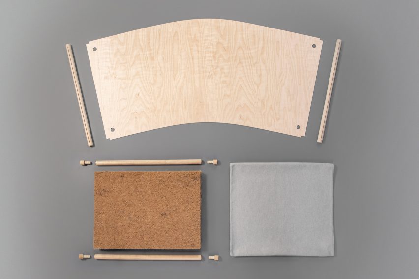 Flat-lay of kennel components