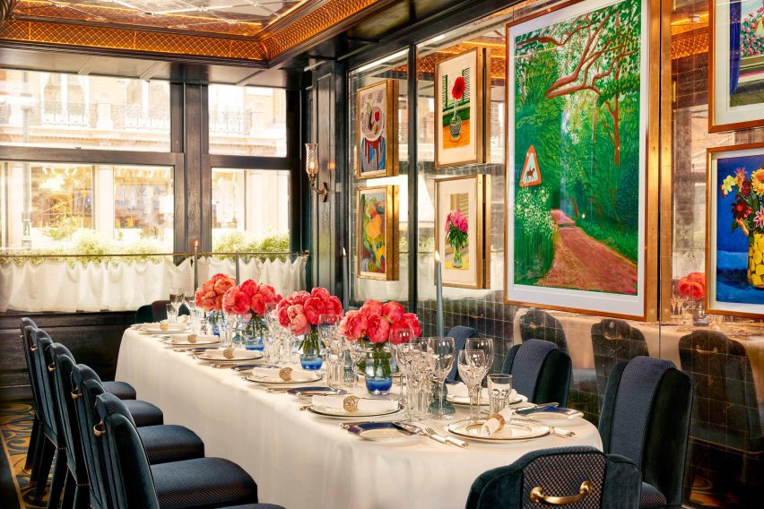 private dining room of the george members club in mayfair