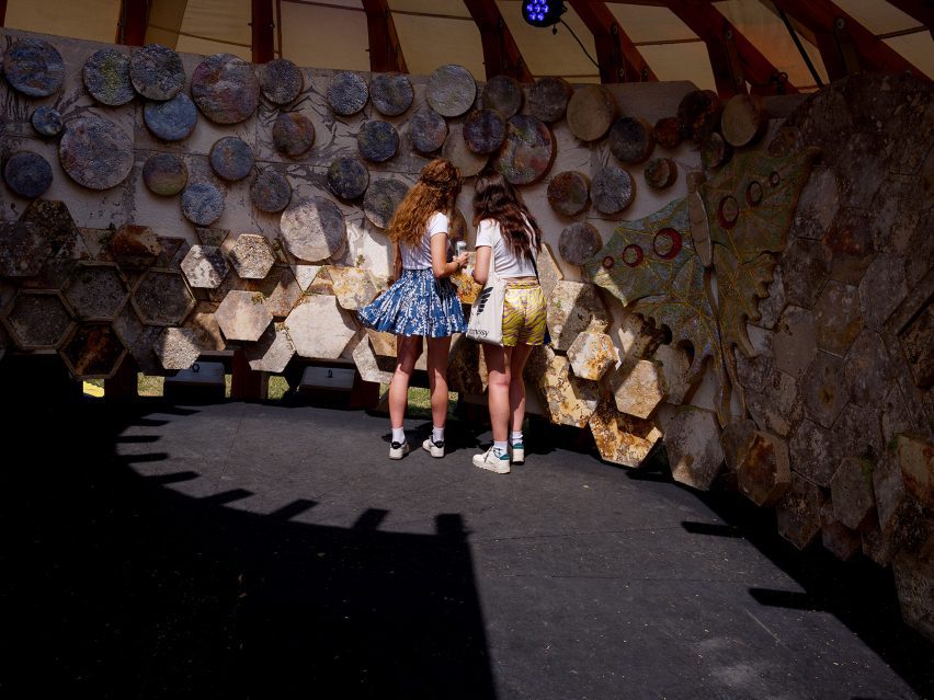 Glastonbury's mushroom mycelium pavilion