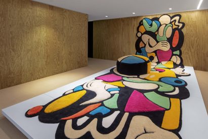 Street art area rug