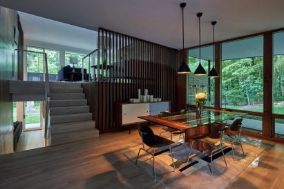 Dining space within Chapel Hill house by In Situ Studio
