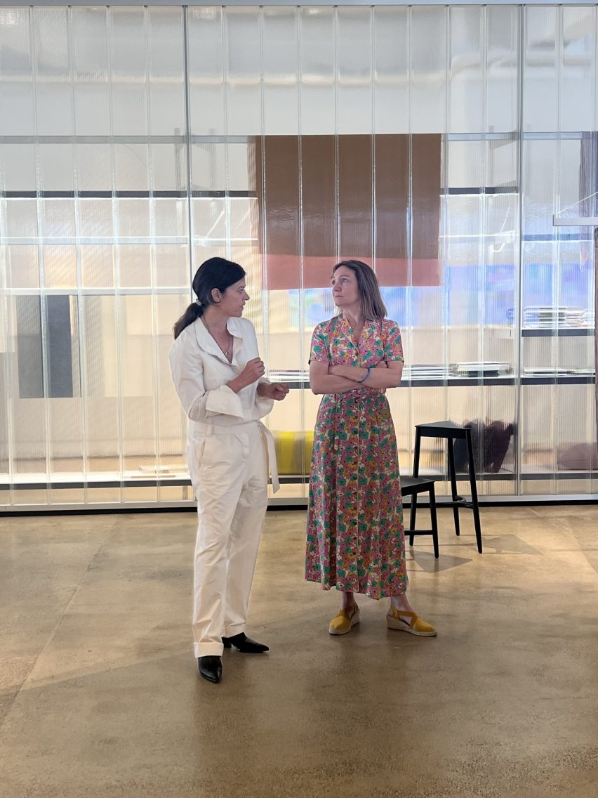 Isa Glink Kvadrat creative director and Inga Sempé at 3 Days of Design