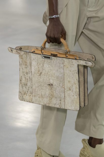 Photo of a tree bark fendi bag