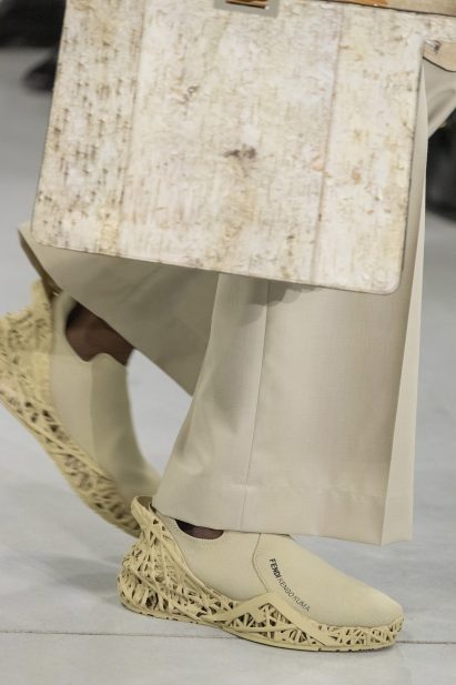 Photo of trainers by Kengo Kuma at Fendi