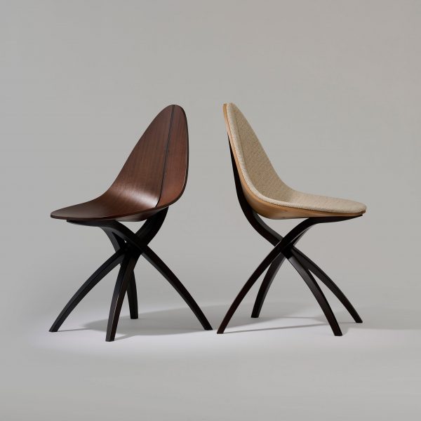 Two wooden Edaha chairs by Koyori