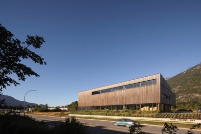 Cedar slatted facade