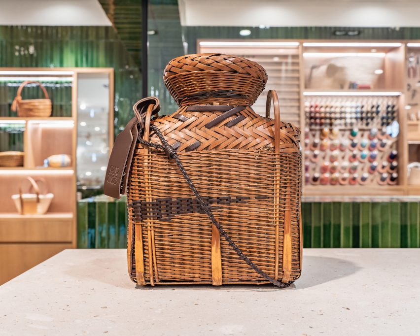 Loewe ReCraft store in Osaka preserves and repairs the brand's leather goods