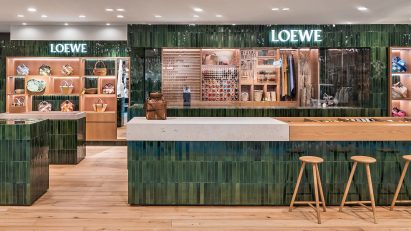 Loewe ReCraft store in Osaka preserves and repairs the brand's leather goods