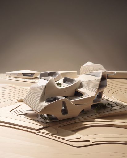 AI-design made using crumpled paper