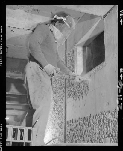 Photo of Barbican Centre under construction