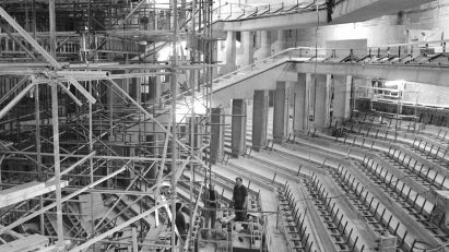 Photo of Barbican Centre under construction