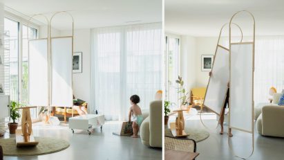Photo of a room divider being used in a room