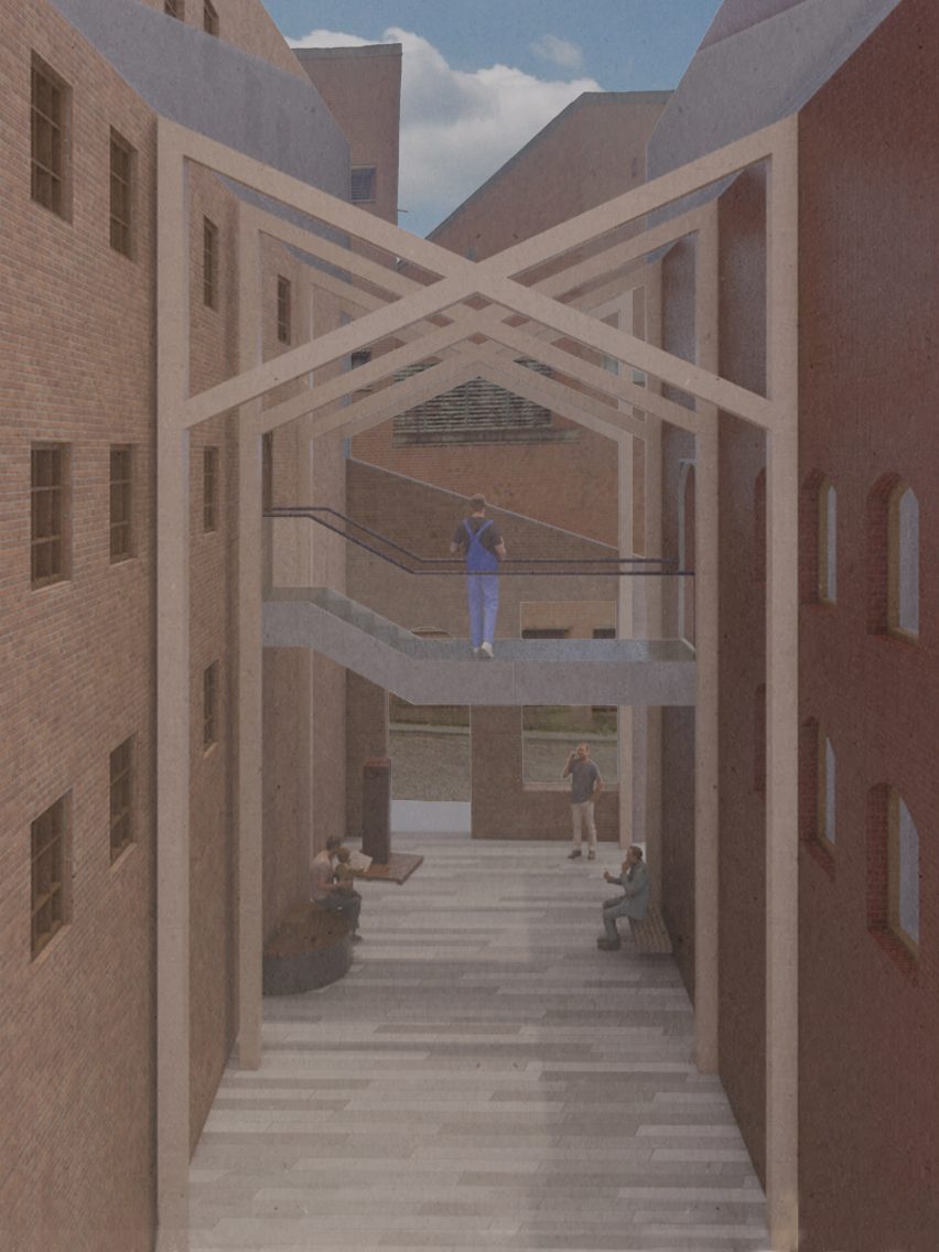 Visualisation of a courtyard