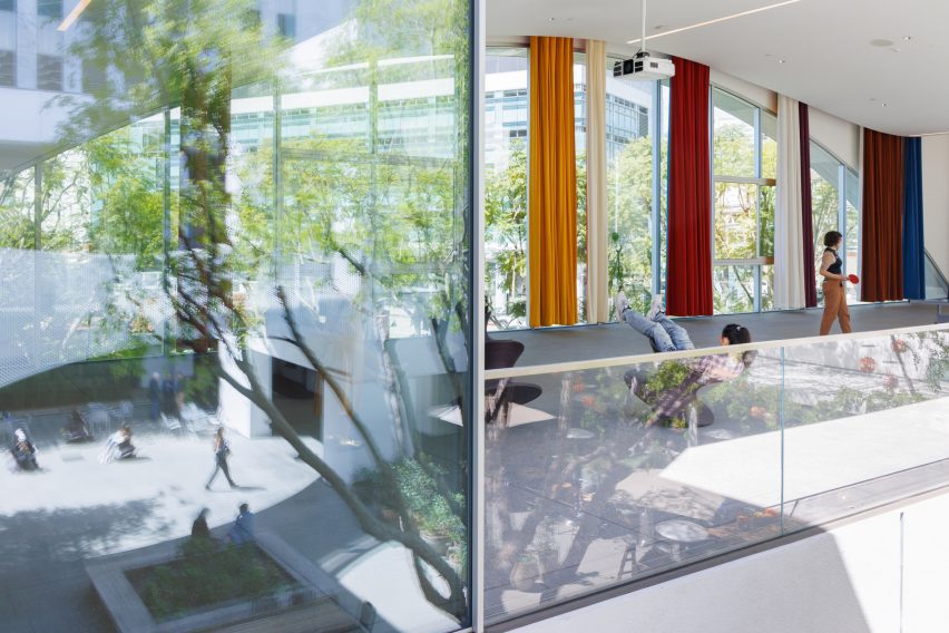 Lobby space at the Hammer Museum in Los Angeles by Michael Maltzan Architects