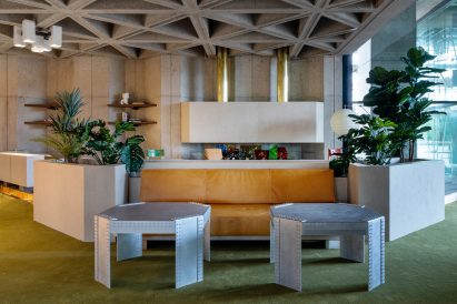 Mix hotel fireplace