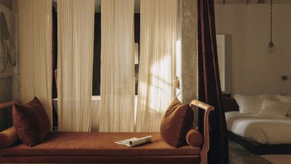 House of Shila designs industrial yet sultry interiors for Mona Athens hotel