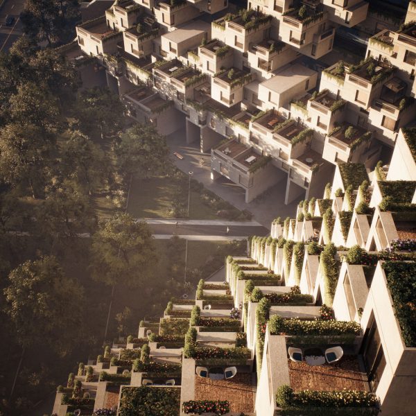 Dusk on balconies