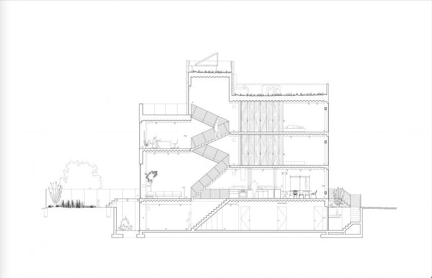 Narrow House section