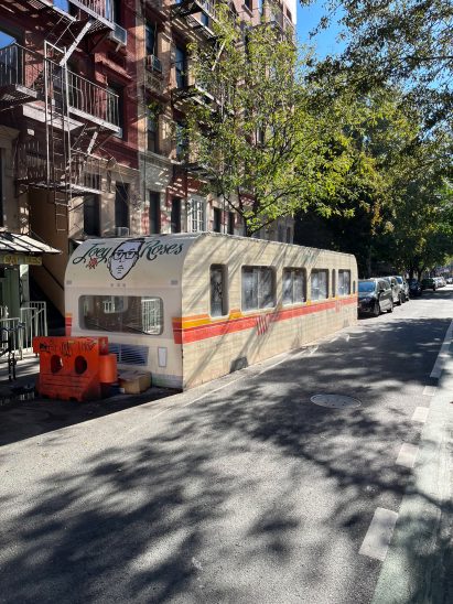 Joey Roses outdoor dining shelter in New York City