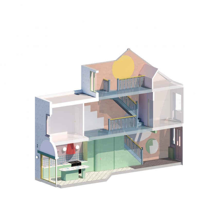 Section drawing of Graphic House