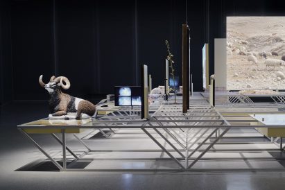 Sheep model on display at Formafantasma exhibition