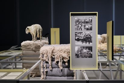 Carpet made from coarse wool 