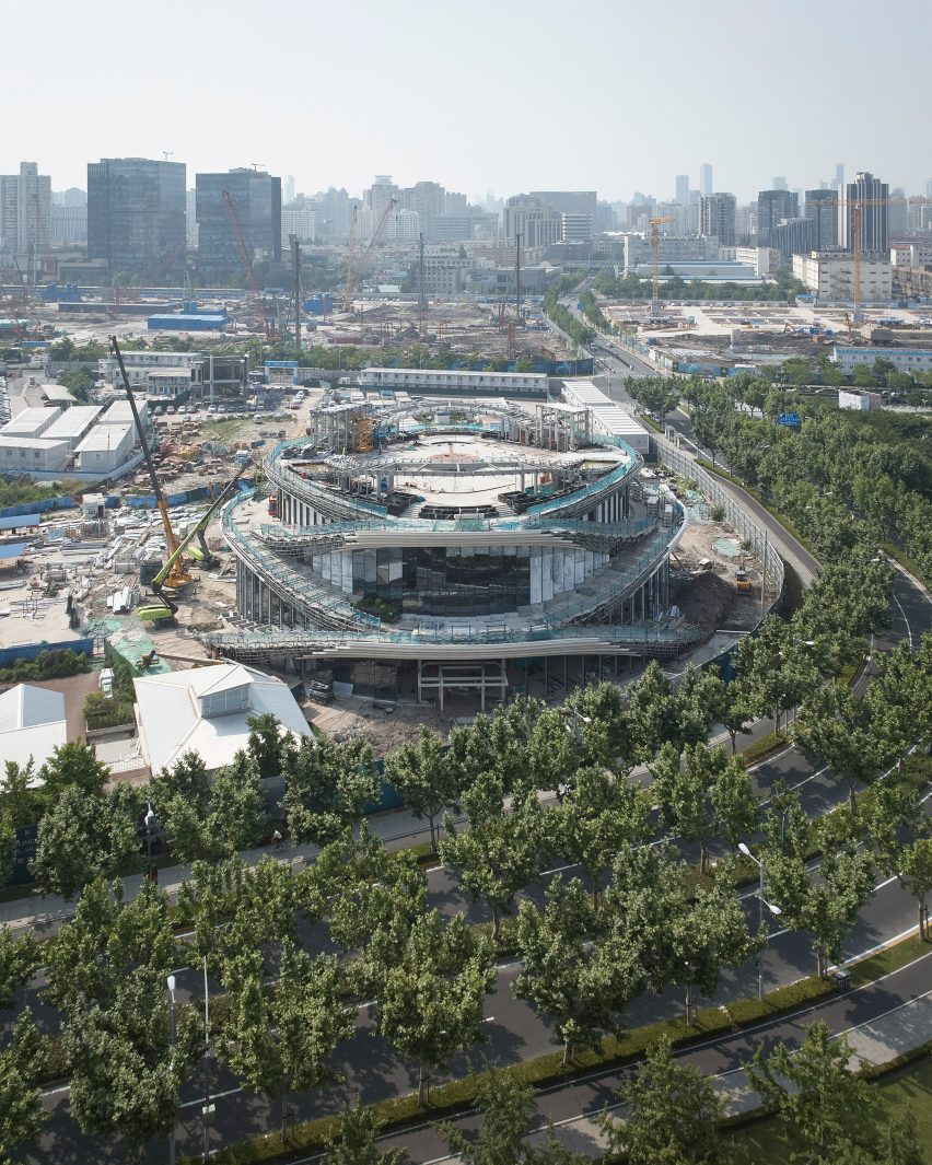West Bund Orbit exhibition centre in Shanghai by Heatherwick Studio