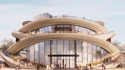 Visual of the Orbit exhibition hall by Heatherwick Studio