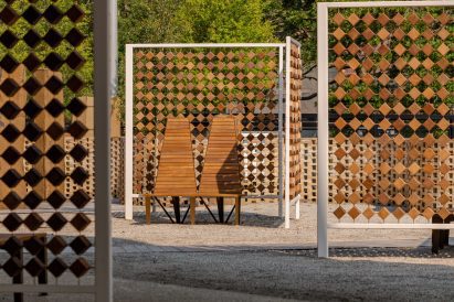 Wooden furniture and wooden checkered screens