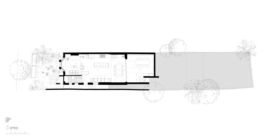 Ground floor plan of Pigment House by Unknown Works