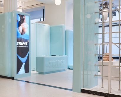Entrance to SKIMS Swim Selfridges pop-up