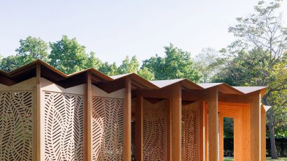 Circular timber Serpentine Pavilion by Lina Ghotmeh