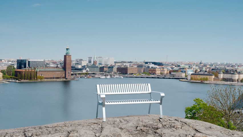 Tellus bench by Emma Olbers for Vestre