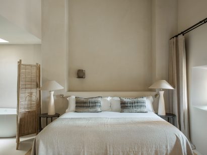Guest bedroom in The Lodge hotel
